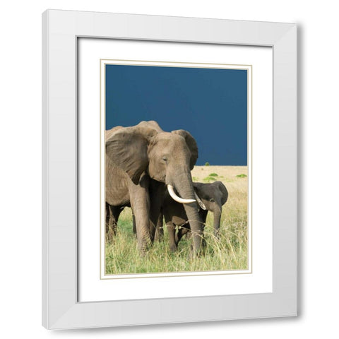 Protection White Modern Wood Framed Art Print with Double Matting by Parker, Susann
