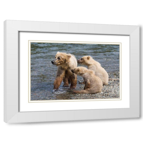 Training Day White Modern Wood Framed Art Print with Double Matting by Parker, Susann