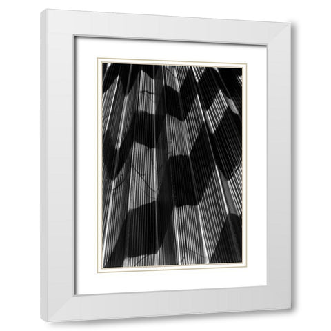 Shadow I White Modern Wood Framed Art Print with Double Matting by Peterson, Lee
