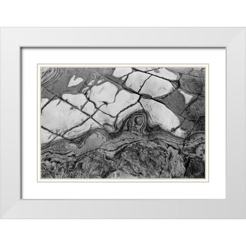 Texture I White Modern Wood Framed Art Print with Double Matting by Peterson, Lee