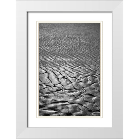 Texture Sand IV White Modern Wood Framed Art Print with Double Matting by Peterson, Lee