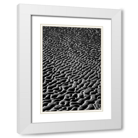 Texture Sand V White Modern Wood Framed Art Print with Double Matting by Peterson, Lee