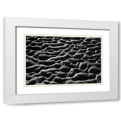 Texture Sand VII White Modern Wood Framed Art Print with Double Matting by Peterson, Lee
