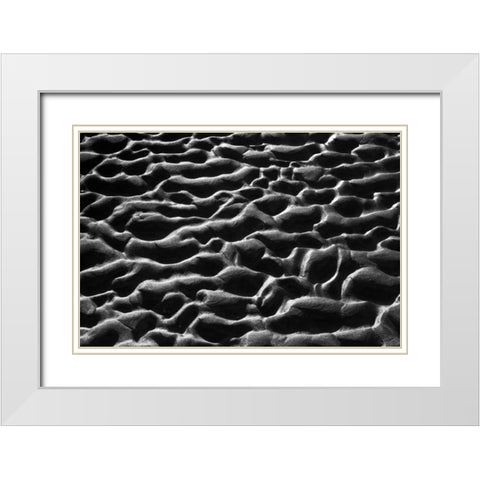 Texture Sand VII White Modern Wood Framed Art Print with Double Matting by Peterson, Lee