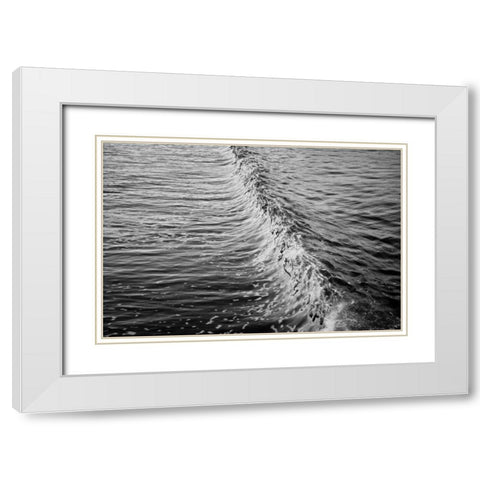 Wave II White Modern Wood Framed Art Print with Double Matting by Peterson, Lee