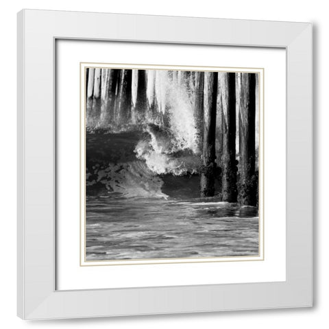 Wave VI White Modern Wood Framed Art Print with Double Matting by Peterson, Lee