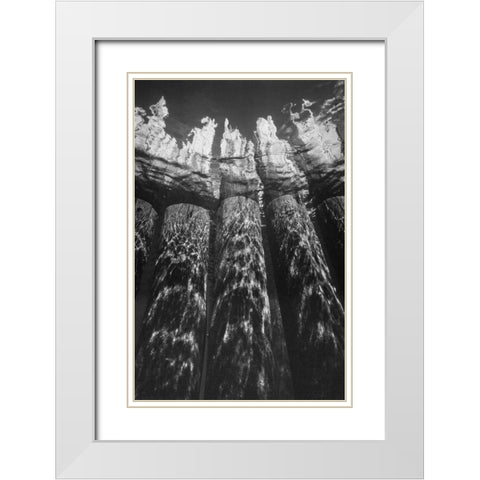 Pier Pilings VII White Modern Wood Framed Art Print with Double Matting by Peterson, Lee
