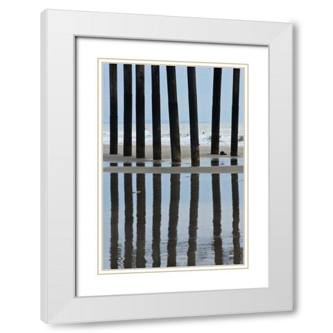 Pier Pilings II2 White Modern Wood Framed Art Print with Double Matting by Peterson, Lee