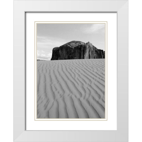 Sand Dune White Modern Wood Framed Art Print with Double Matting by Peterson, Lee