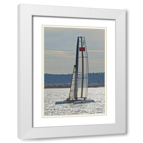 Americas Cup II White Modern Wood Framed Art Print with Double Matting by Peterson, Lee