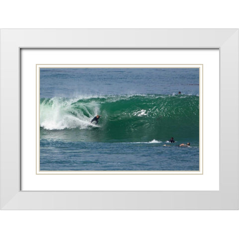 Surfing VIII White Modern Wood Framed Art Print with Double Matting by Peterson, Lee