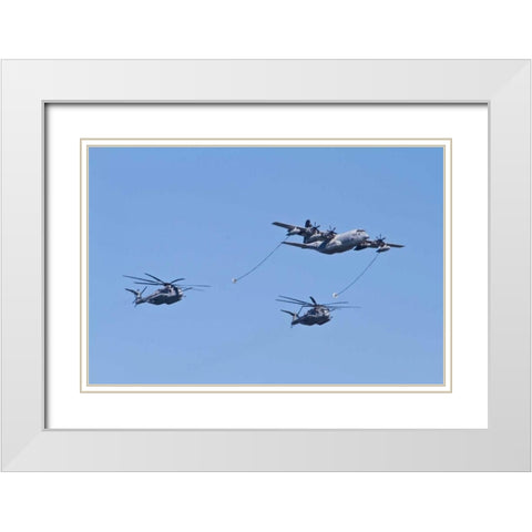 Air Show III White Modern Wood Framed Art Print with Double Matting by Peterson, Lee