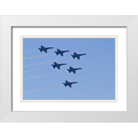 Air Show IV White Modern Wood Framed Art Print with Double Matting by Peterson, Lee