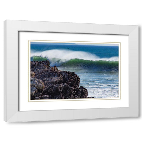 North Cayucos I White Modern Wood Framed Art Print with Double Matting by Peterson, Lee