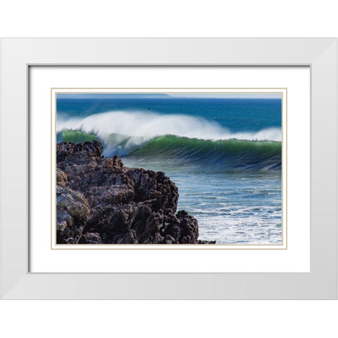 North Cayucos I White Modern Wood Framed Art Print with Double Matting by Peterson, Lee