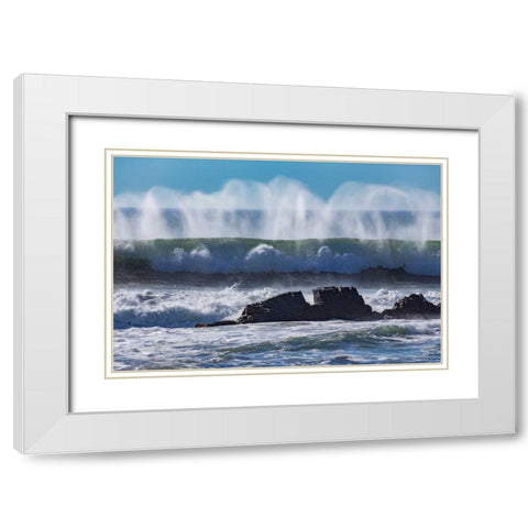 North Cayucos VI White Modern Wood Framed Art Print with Double Matting by Peterson, Lee