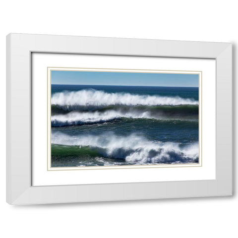 North Cayucos VIII White Modern Wood Framed Art Print with Double Matting by Peterson, Lee