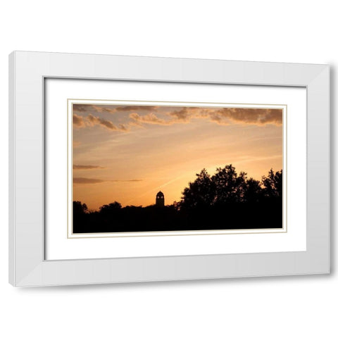 UV Sunset White Modern Wood Framed Art Print with Double Matting by Putman, Tammy