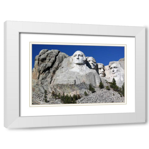Mt. Rushmore I White Modern Wood Framed Art Print with Double Matting by Putman, Tammy