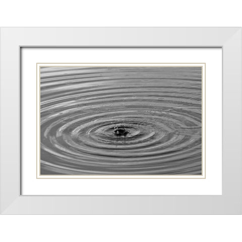 Ripples I White Modern Wood Framed Art Print with Double Matting by Putman, Tammy