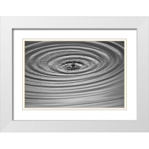 Ripples II White Modern Wood Framed Art Print with Double Matting by Putman, Tammy