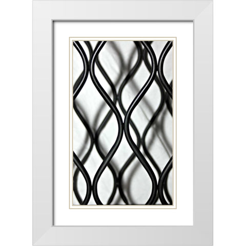Curves I White Modern Wood Framed Art Print with Double Matting by Putman, Tammy
