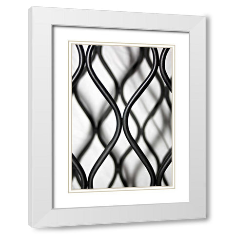 Curves II White Modern Wood Framed Art Print with Double Matting by Putman, Tammy