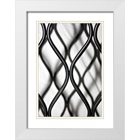 Curves II White Modern Wood Framed Art Print with Double Matting by Putman, Tammy