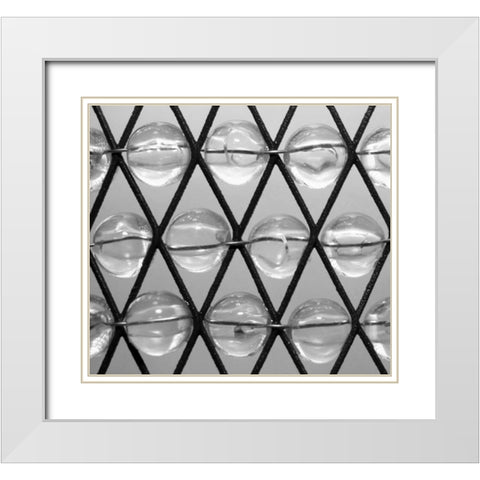 Beads I White Modern Wood Framed Art Print with Double Matting by Putman, Tammy