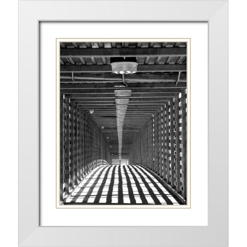 Freight Bridge I White Modern Wood Framed Art Print with Double Matting by Putman, Tammy