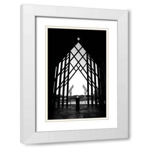 Diamond Altar White Modern Wood Framed Art Print with Double Matting by Putman, Tammy