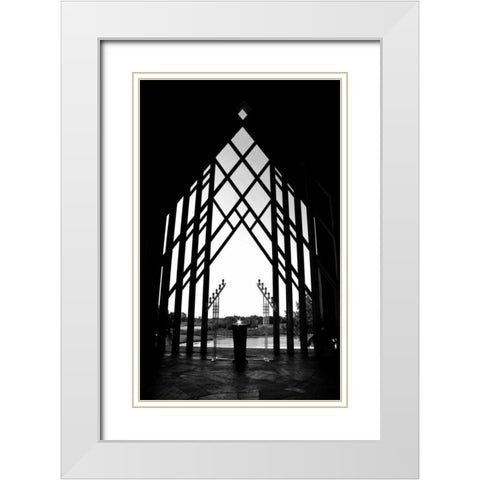 Diamond Altar White Modern Wood Framed Art Print with Double Matting by Putman, Tammy