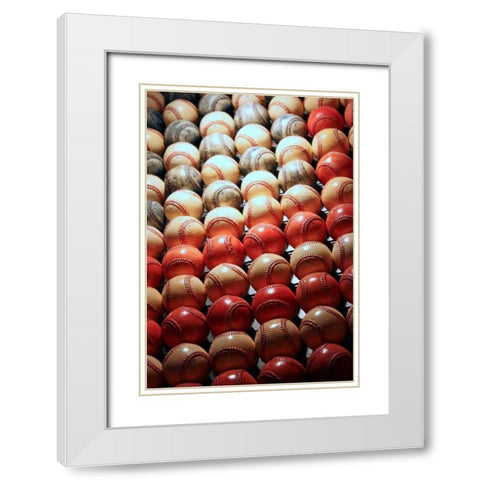 Americas Pastime II White Modern Wood Framed Art Print with Double Matting by Putman, Tammy