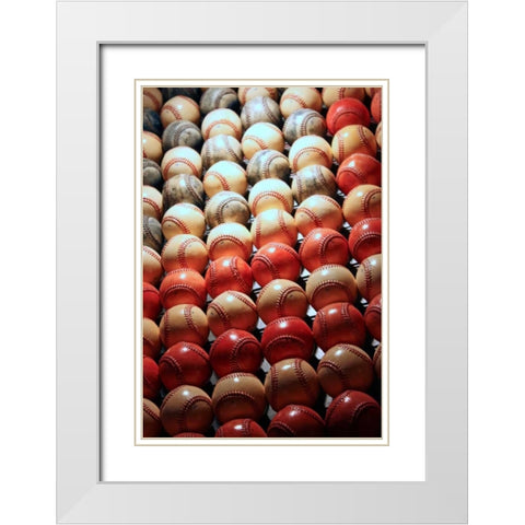 Americas Pastime II White Modern Wood Framed Art Print with Double Matting by Putman, Tammy