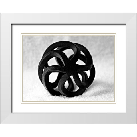 Curls White Modern Wood Framed Art Print with Double Matting by Putman, Tammy