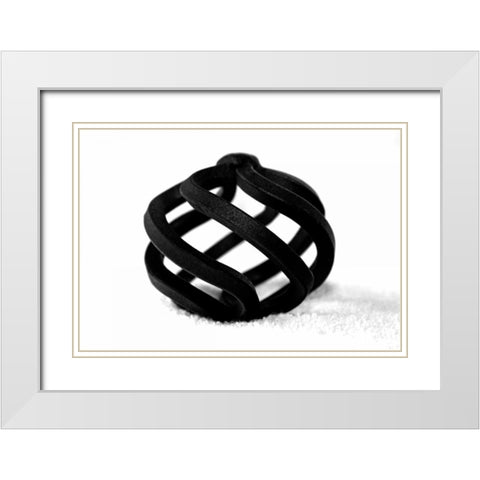 Curves White Modern Wood Framed Art Print with Double Matting by Putman, Tammy