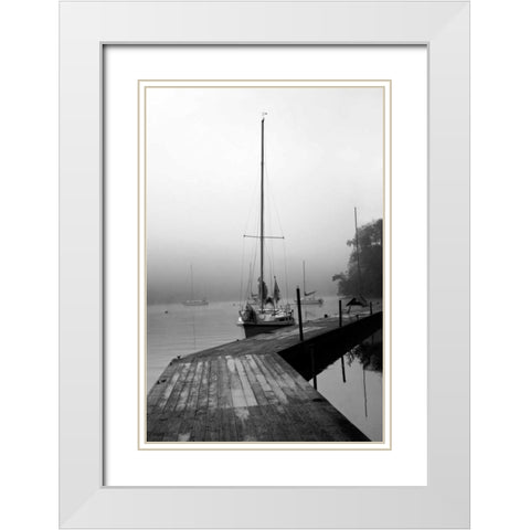 Docked I White Modern Wood Framed Art Print with Double Matting by Putman, Tammy