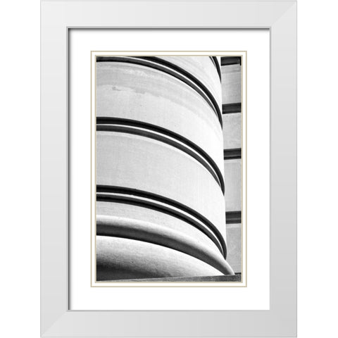 Curved Lines I White Modern Wood Framed Art Print with Double Matting by Putman, Tammy