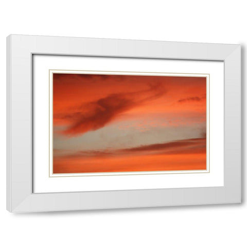 Sunrise Sky White Modern Wood Framed Art Print with Double Matting by Putman, Tammy