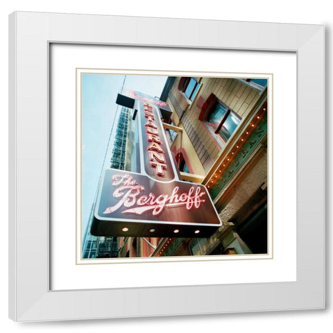 The Berghoff White Modern Wood Framed Art Print with Double Matting by Stefko, Bob