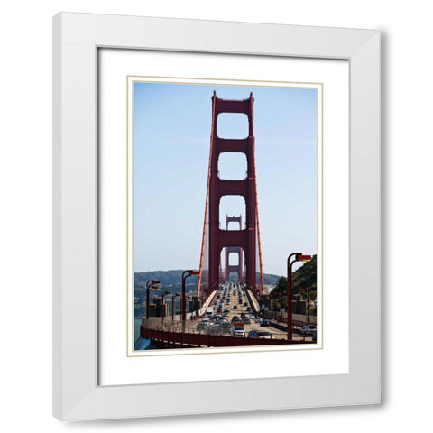 Golden Gate III White Modern Wood Framed Art Print with Double Matting by Stefko, Bob