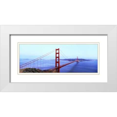 Golden Gate V White Modern Wood Framed Art Print with Double Matting by Stefko, Bob