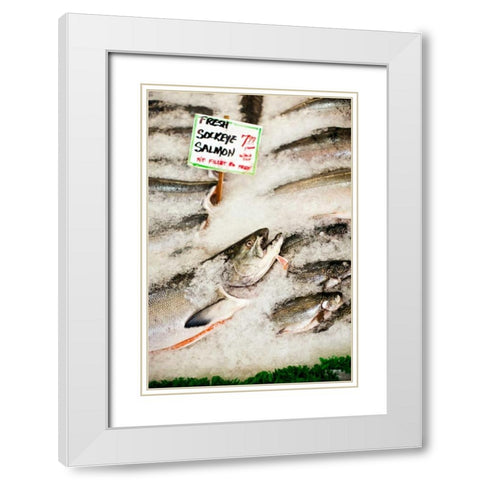 Fresh Seafood II White Modern Wood Framed Art Print with Double Matting by Stefko, Bob