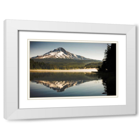 Mt. Hood in Summer II White Modern Wood Framed Art Print with Double Matting by Stefko, Bob