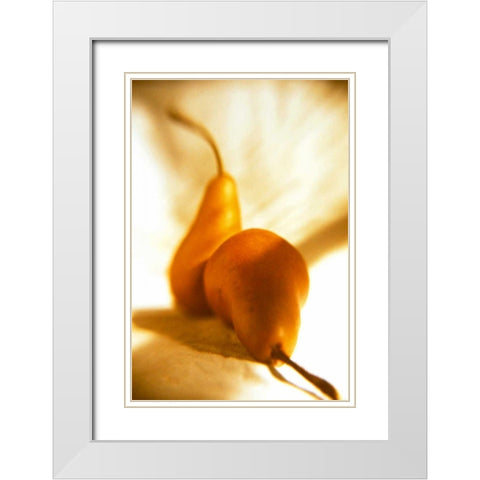 Pears II White Modern Wood Framed Art Print with Double Matting by Stefko, Bob