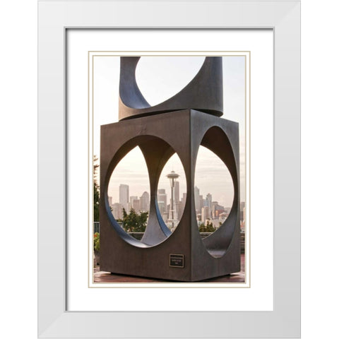 Kerry Park I White Modern Wood Framed Art Print with Double Matting by Stefko, Bob