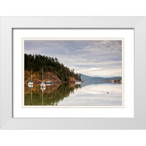 Sooke Harbor I White Modern Wood Framed Art Print with Double Matting by Stefko, Bob