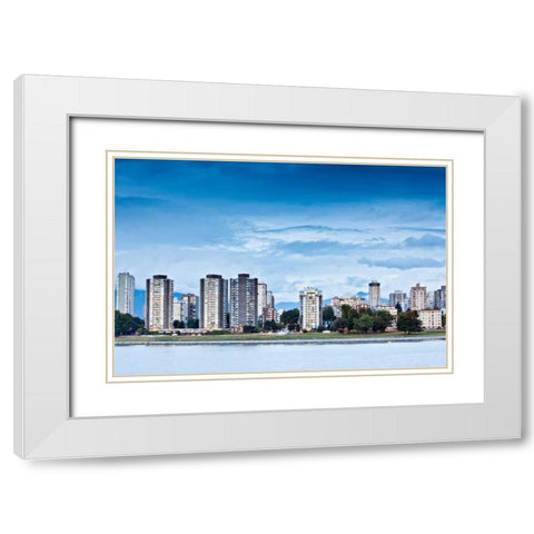 False Creek IV White Modern Wood Framed Art Print with Double Matting by Stefko, Bob