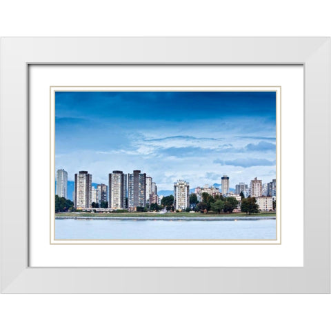 False Creek IV White Modern Wood Framed Art Print with Double Matting by Stefko, Bob