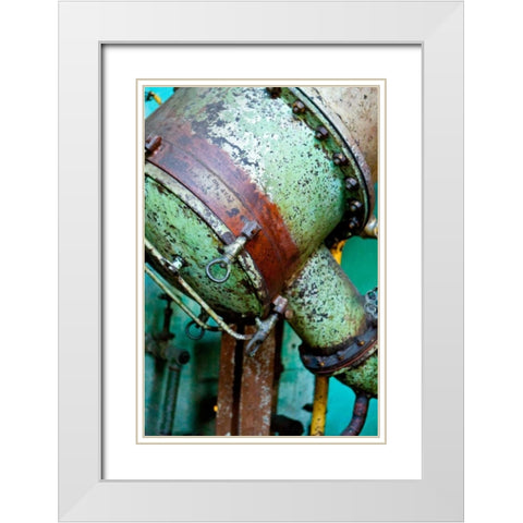 Evaporator No. III White Modern Wood Framed Art Print with Double Matting by Styber, Dana